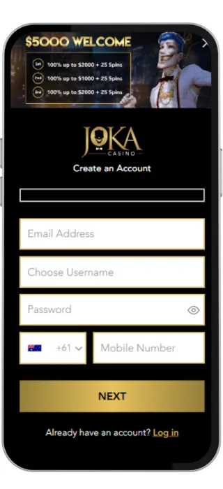 Joka Casino -How To Register