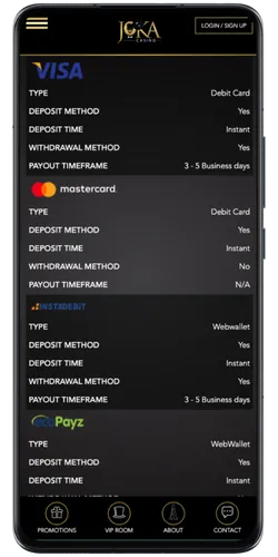 Make a minimum deposit at Joka Casino NZ