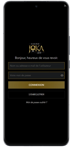 Menu de navigation de Joka Casino